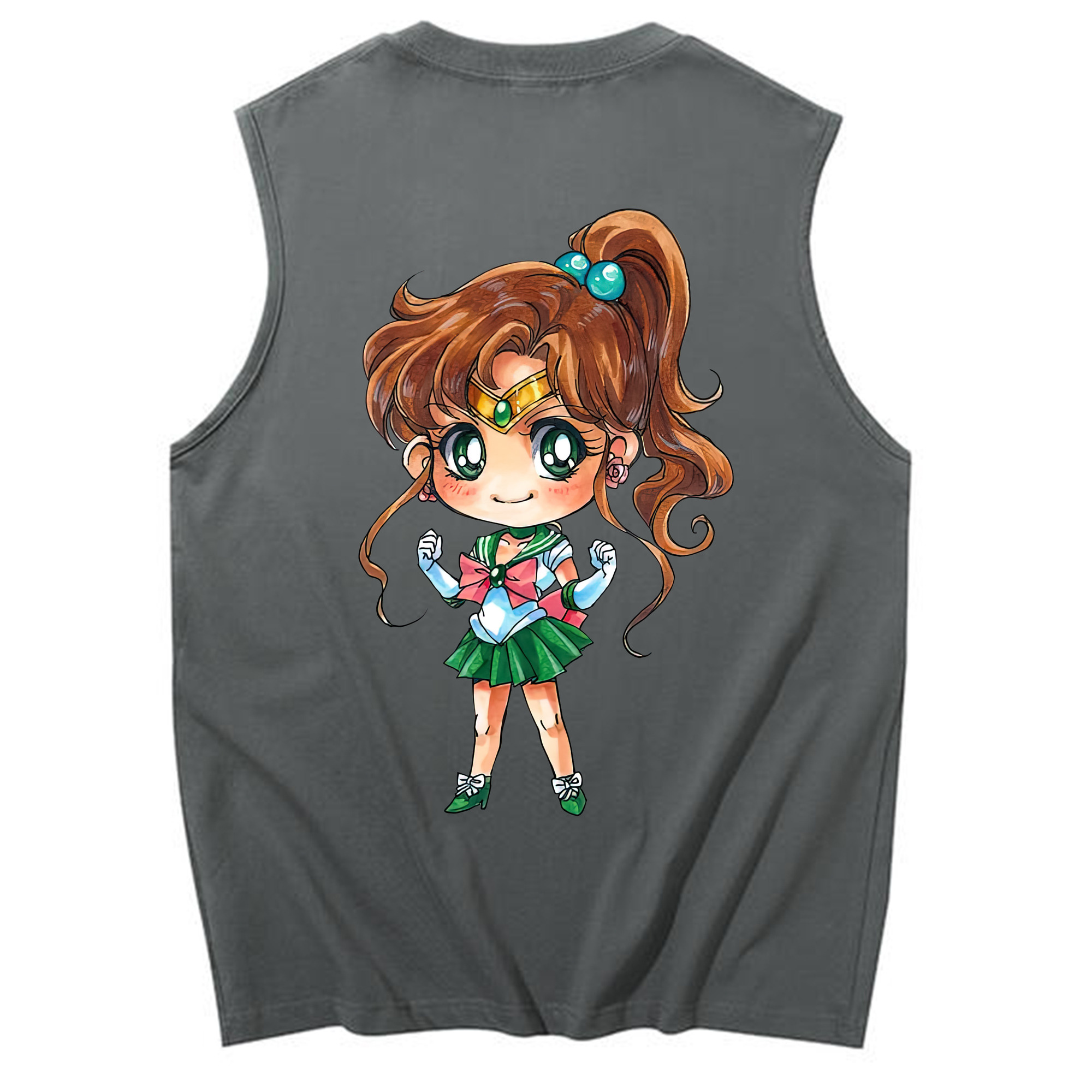 （画像用） 美少女戦士セーラームーン 木野 まこと きの まこと Sailor Moon Kino Makoto （セーラージュピター；Sailor Jupiter） コットン100％タンクトップ（背面プリント）